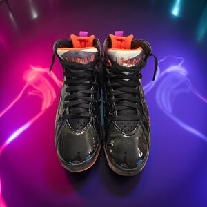 Air Jordan Retro 7 Black Gloss 313368-006 Bright Crimson Size 10 Women’s SHOES
